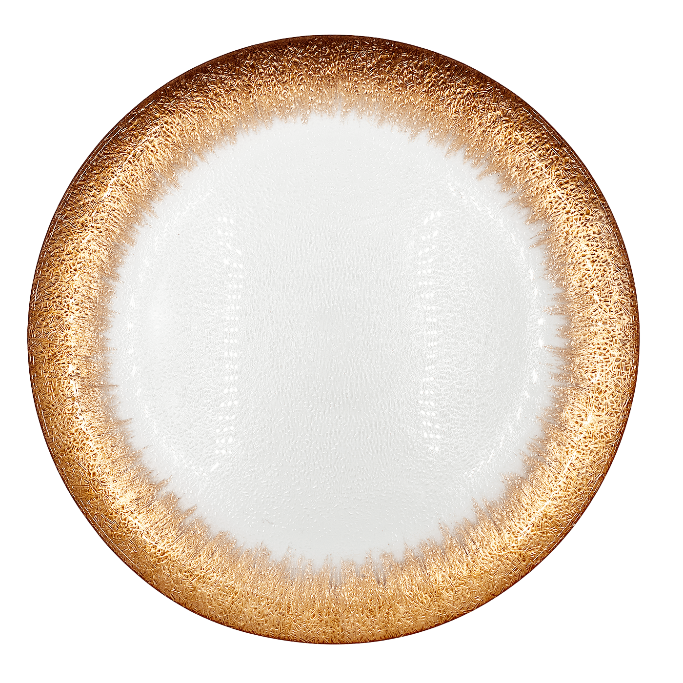 Stardust – Glass Charger Plate in Rose Gold (Item # 0277) | Rental