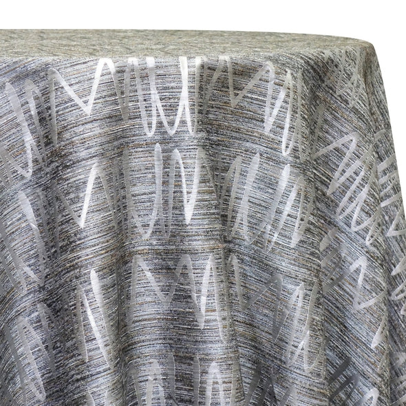 Zion Jacquard Table Linen in Silver | Rental