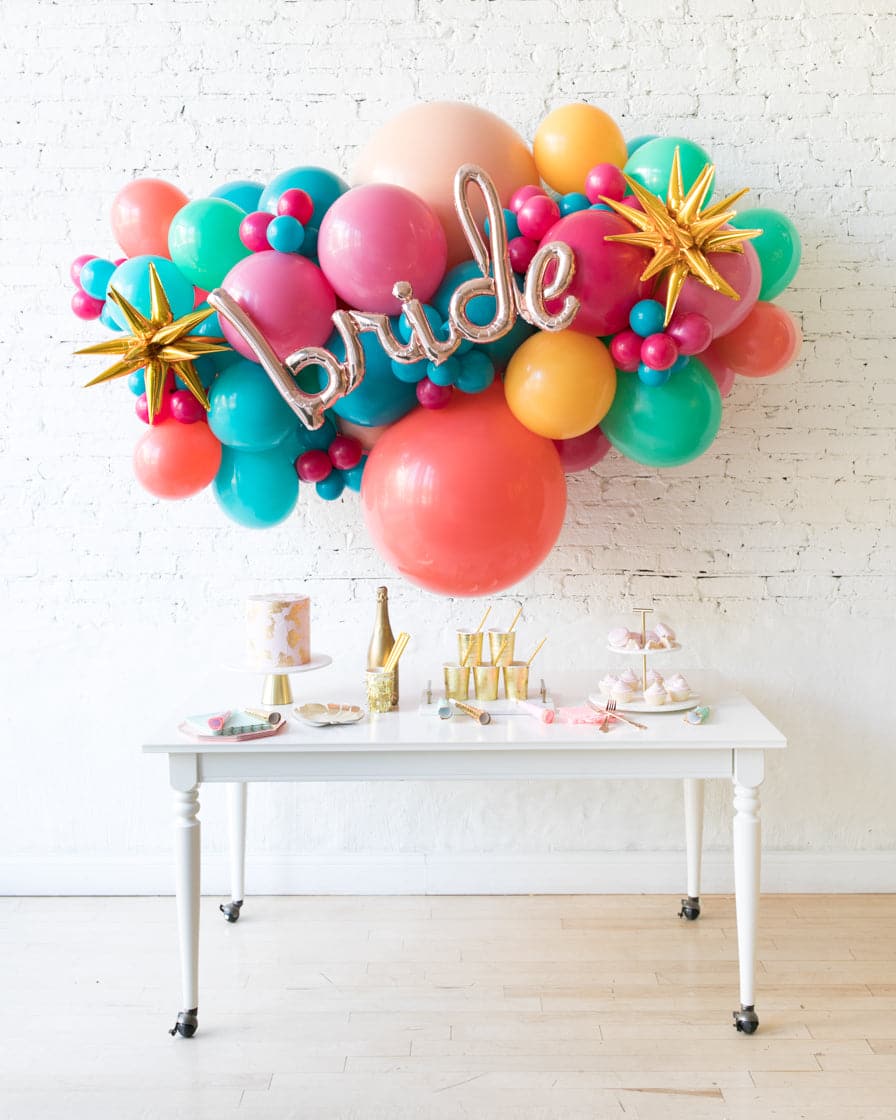 Tropical Time – BRIDE Backdrop Balloon Garland Install Piece | Rental Tropical Time – BRIDE Backdrop Balloon Garland Install Piece | Rental