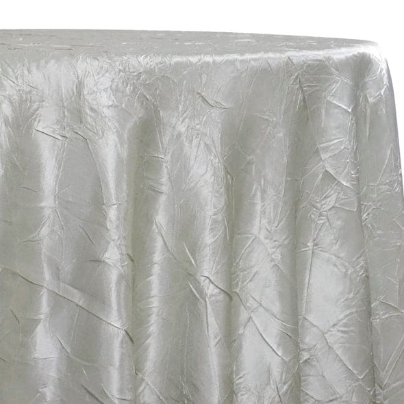 Crush Satin (Bichon) Table Linen in White 16 | Rental