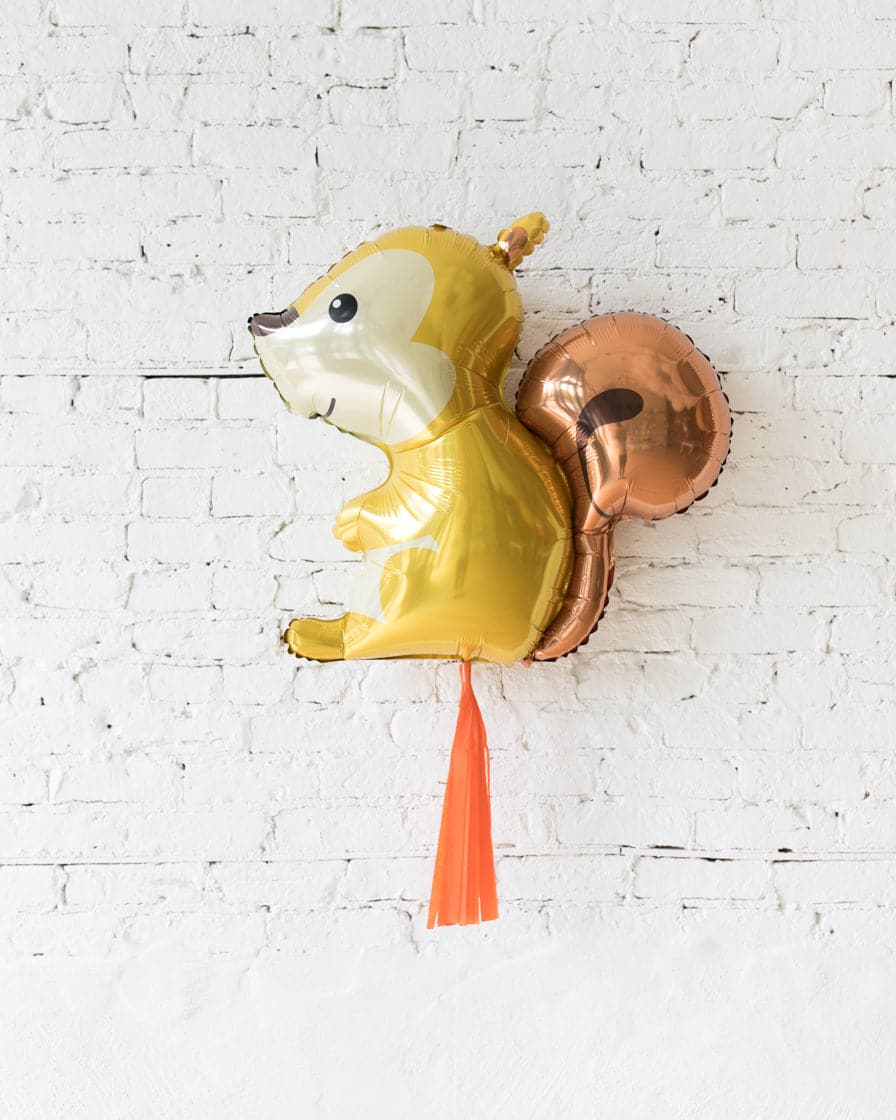 GIFT-36in Squirrel Foil Balloon and Orange Skirt | Rental GIFT-36in Squirrel Foil Balloon and Orange Skirt | Rental