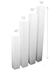 98″ Illuminated X-Large Acrylic Square Column | Rental 98″ Illuminated X-Large Acrylic Square Column | Rental