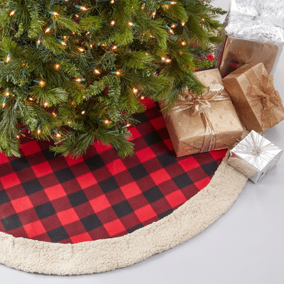 1786 Buffalo Plaid And Sherpa Tree Skirt | Rental