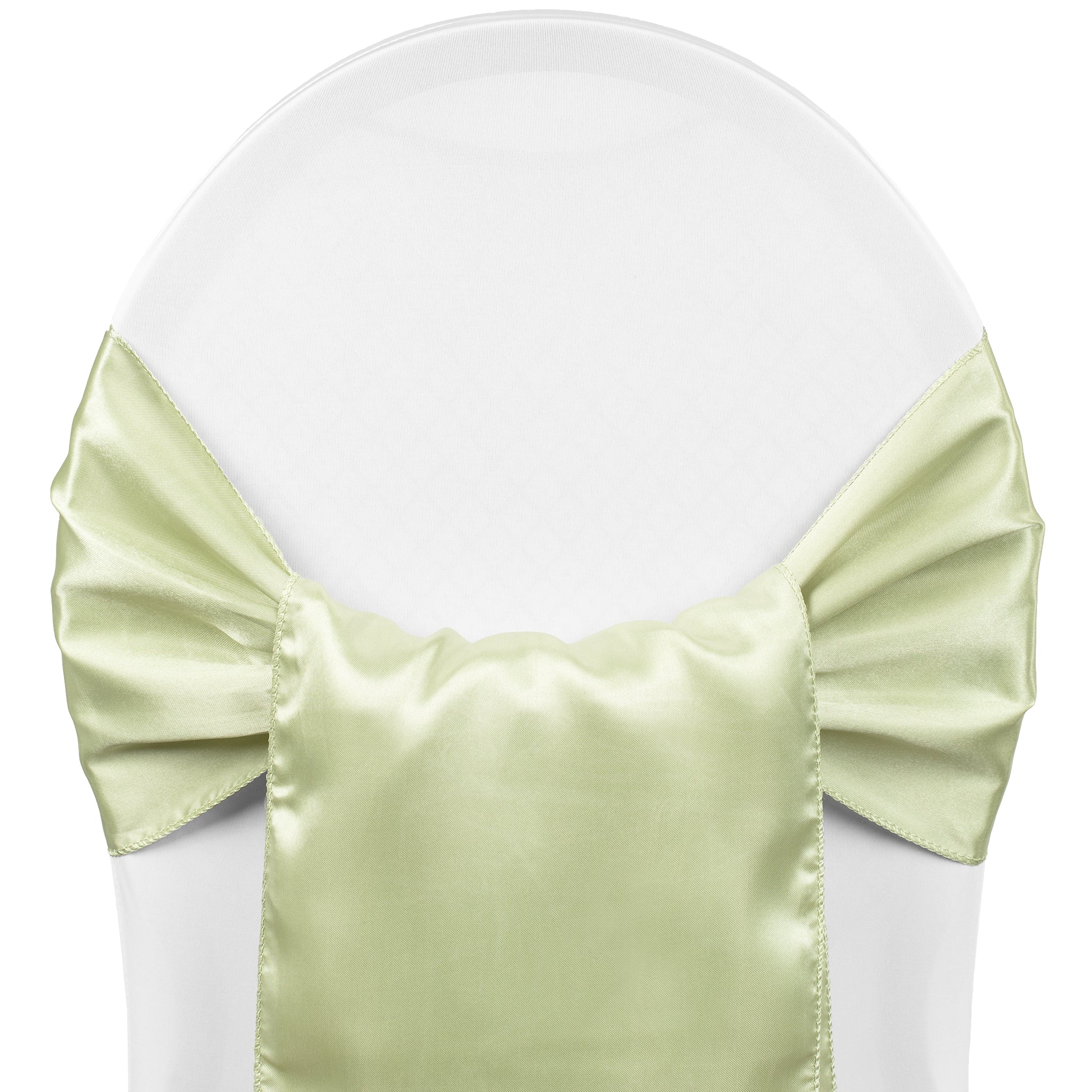 Wide Satin Chair Sash – Sage Green | Rental