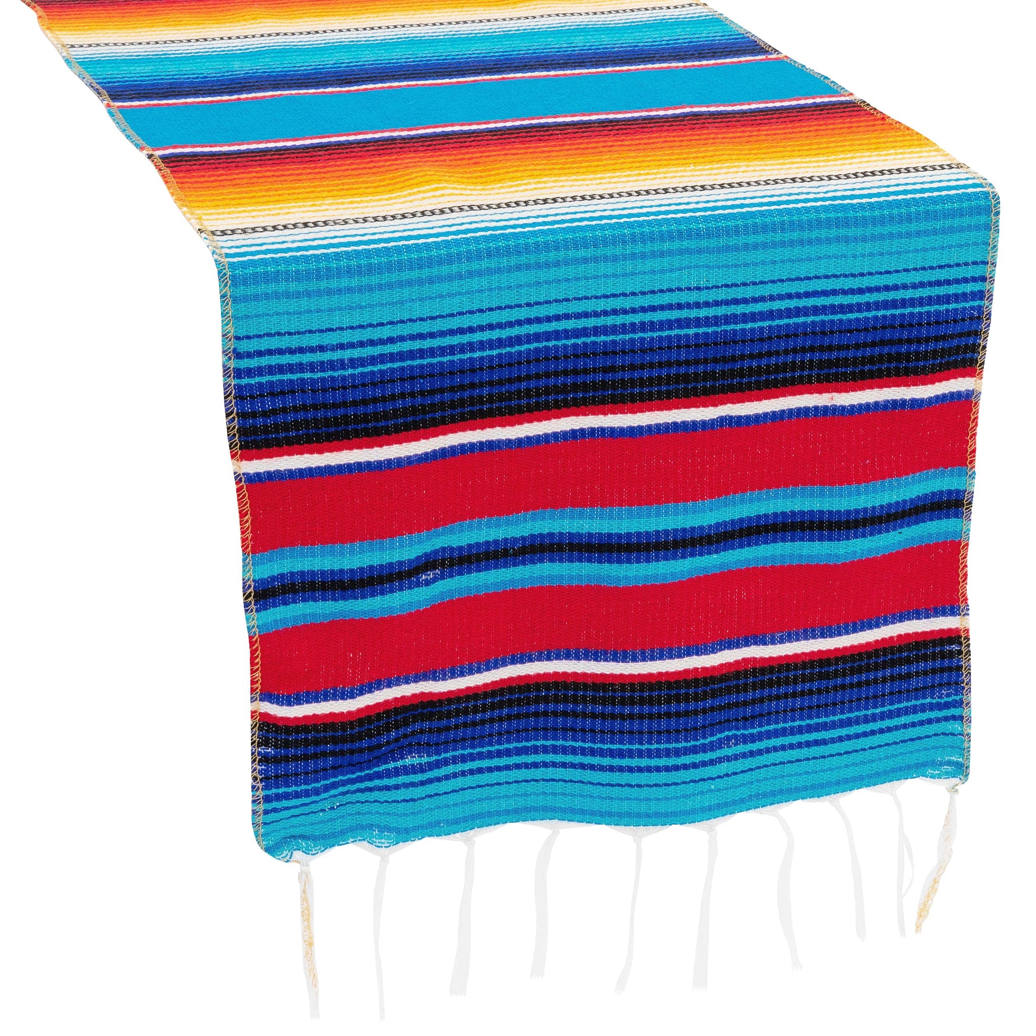 Woven Mexican Serape Table Runner 13″x102″ | Rental Woven Mexican Serape Table Runner 13″x102″ | Rental