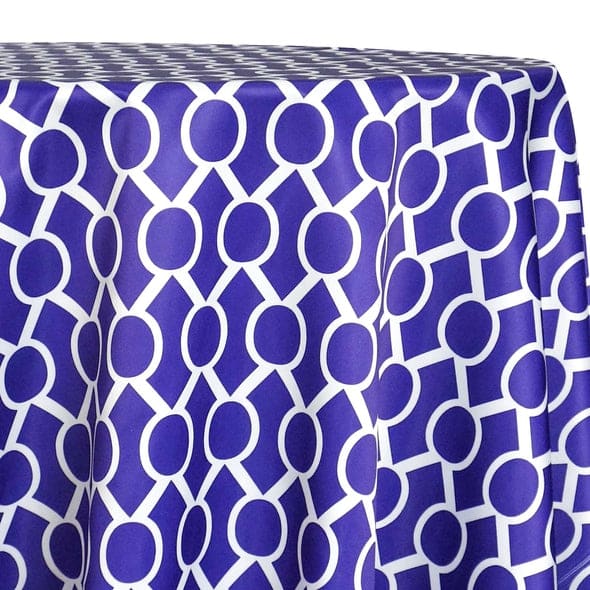 Halo Print (Lamour) Table Linen in Purple | Rental