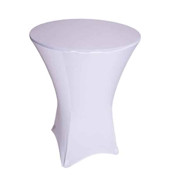 210 GSM Better Quality/Best Value Quality Spandex Hi-Boy Table Cover – White – Cocktail Table – 30″ Diameter | Rental