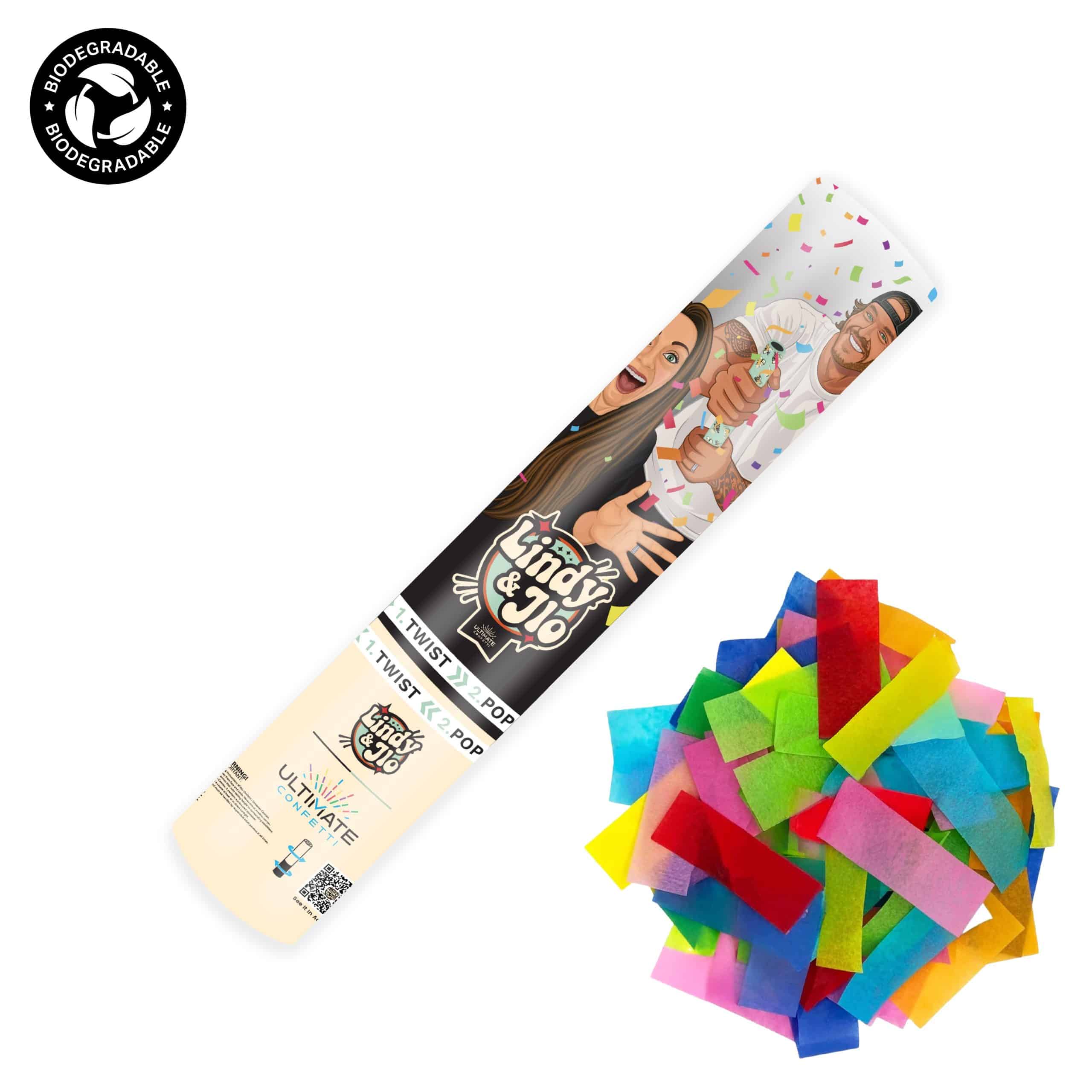 Better Together – Multicolor Tissue Handheld Confetti POP Cannon | Rental