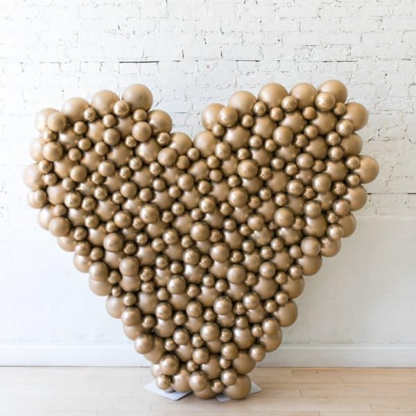 Freestanding Gold Heart - 5ft