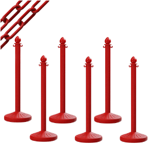 Plastic C Hook For Stanchion - Red