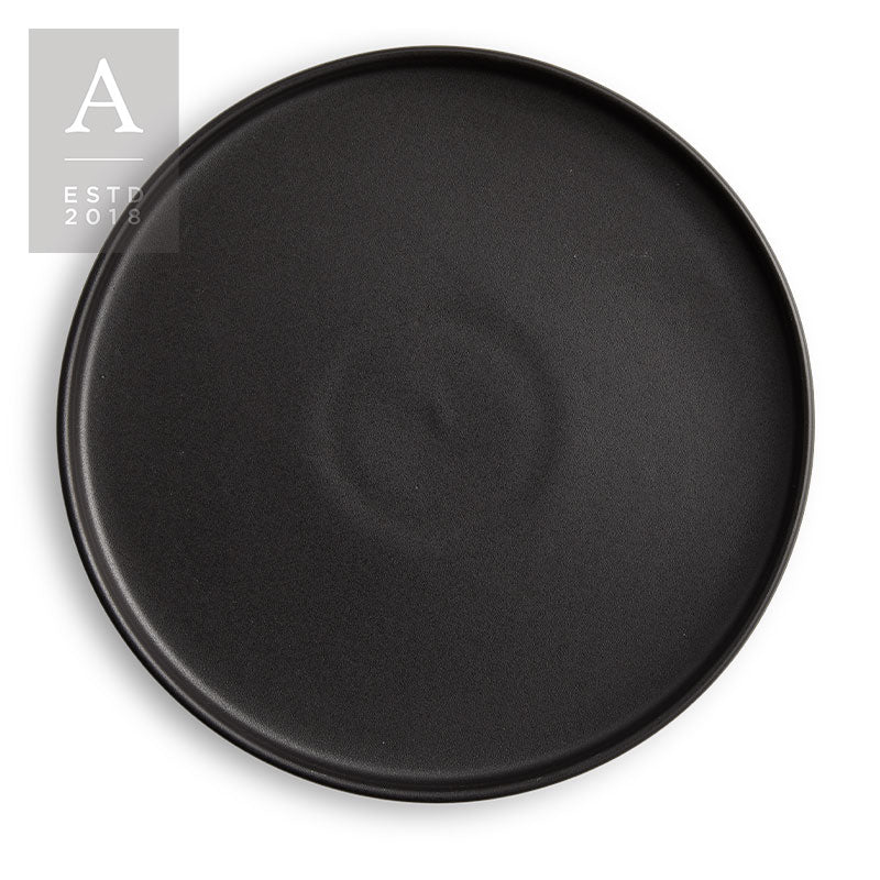 Kaleb Onyx Stoneware Charger Plate