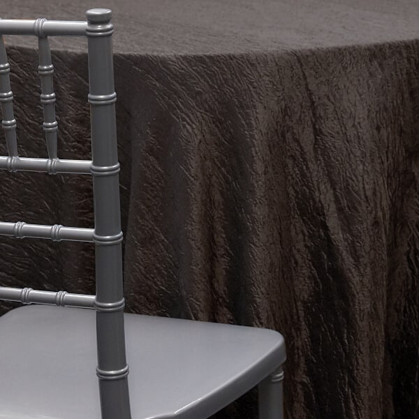 DARK BROWN - *FR* Crushed Taffeta Tablecloth by Eastern Mills - Many Size Options