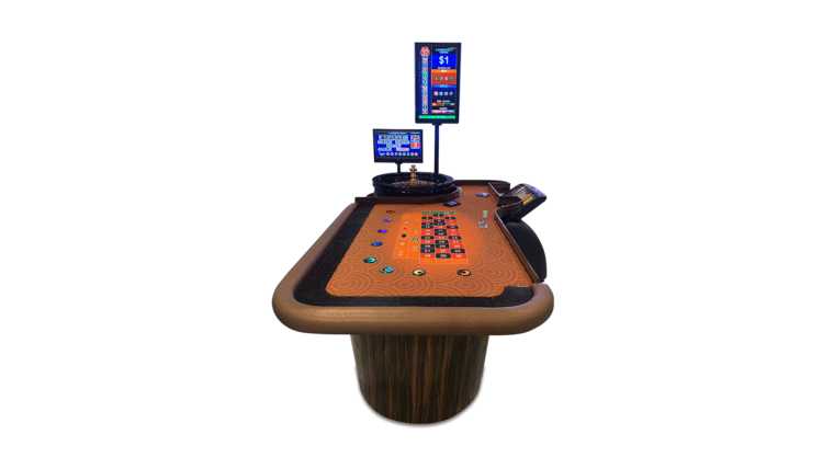 Part – Illuminated White Double Roulette Casino Game Table Only | Rental Part – Illuminated White Double Roulette Casino Game Table Only | Rental