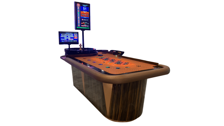 Part – Illuminated White Single Roulette Casino Game Table Top Only | Rental