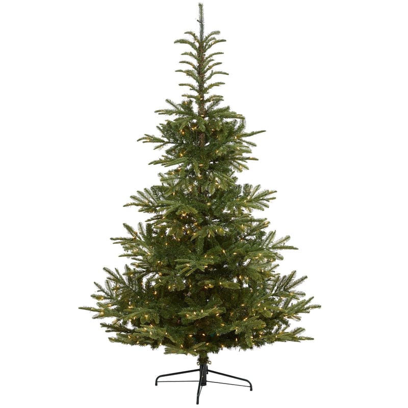 7.5’ Layered Washington Spruce Artificial Christmas Tree with 550 Clear LED Lights and 1325 Bendable Branches | Rental 7.5’ Layered Washington Spruce Artificial Christmas Tree with 550 Clear LED Lights and 1325 Bendable Branches | Rental